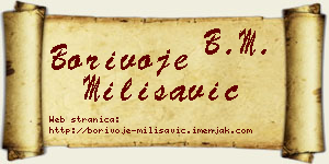 Borivoje Milisavić vizit kartica